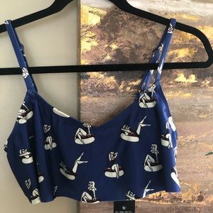 NWT Wildfox Pinup Girl on Hotdog Swim Top